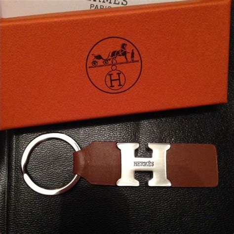 hermes leather keyring|authentic Hermes keychains.